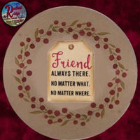 Pip Berry Border Love, Friend or Family Tag Plate 9.75"