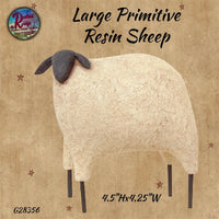 Primitive Resin Black Face Sheep Large or Medium