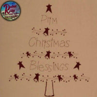 Prim Christmas Blessings with Stars Woven Throw 50"x60"