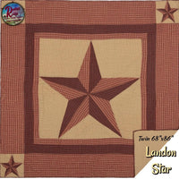 Landon Star 4 pc Twin Quilt Bedding Set  Save 25%