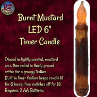 Candle Taper LED 6"Timer Assorted