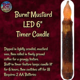 Candle Taper LED 6"Timer Assorted