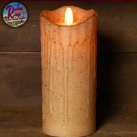 Ol' Realistic 3"x7" Moving Motion Flame Pillar Timer Candle