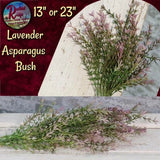 Lavender Asparagus 13" or 23" Bush Perfect for Spring or Summer Artificial