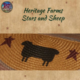 Heritage Farms Sheep Jute Rug Half or Oval w/ Durable & Non-slip Pad