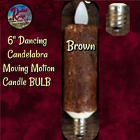 Grungy Dancing Motion Flame 3.5" & 6" TAPER CANDLE Candelabra Base