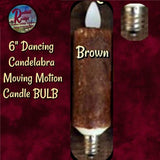 Grungy Dancing Motion Flame 3.5" & 6" TAPER CANDLE Candelabra Base