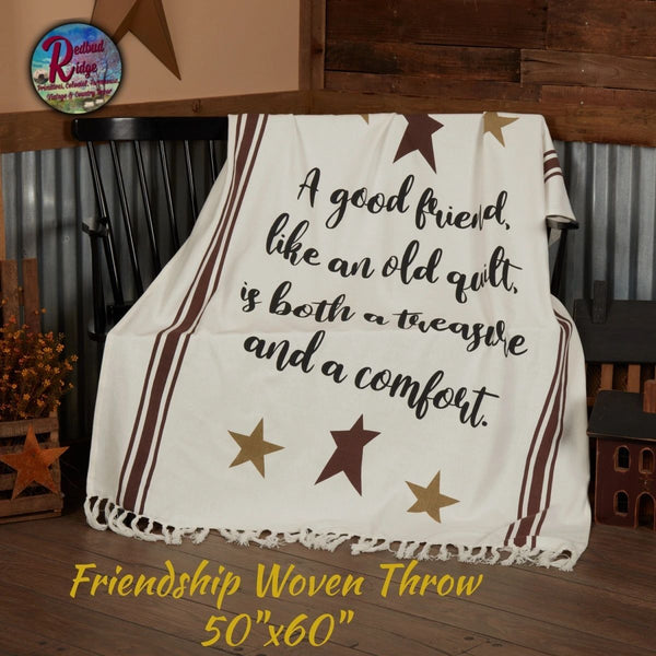 Woven Throw Friendship Stars  60x50  **50% Savings