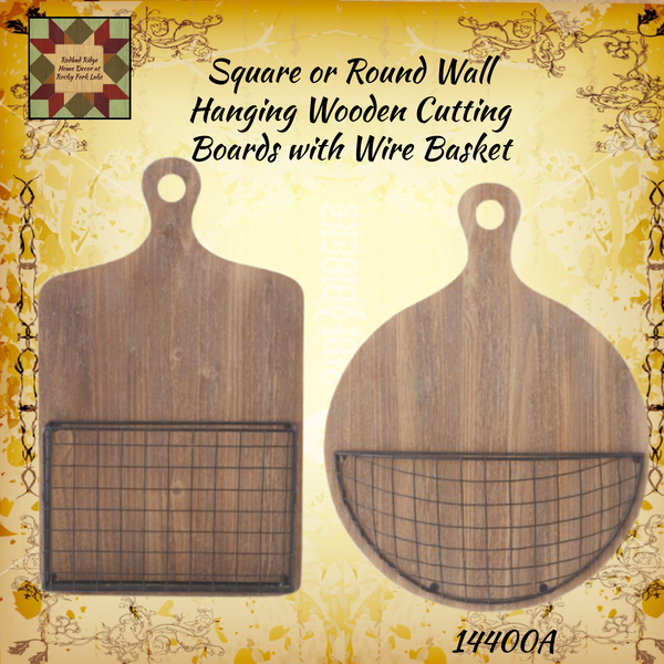 Square or Round Cutting Boards with Basket