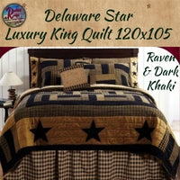 Delaware Star Black & Khaki Bedding   **50% Savings