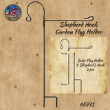 Garden Flag Holder Star, Shepherd Hook with or without Solar Lantern