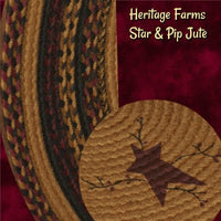 Heritage Farms Star & Pip Jute Rug Half or Oval