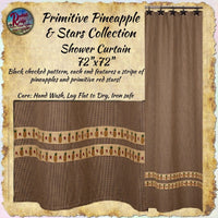 Primitive Pineapple Shower Curtain **50% Savings