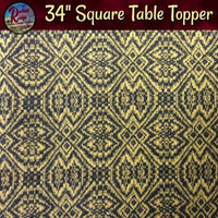 *Pebble  BROOK Black & Mustard Woven Table Top Collection