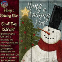 NEW Winter Christmas Hang a Shining Star Snowman Garden or Large Flag