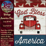 Americana July 4th God Bless America Red Truck Large or Garden Flag