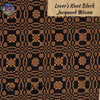 Lover's Knot Black Woven Jacquard Runner or Towels