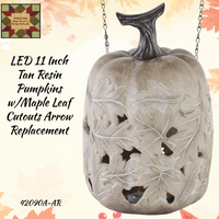 Pumpkin w/Maple Leaf LED Cutouts Arrow Replacement