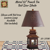 Star Punch Tin 12" Metal Lamp Shade