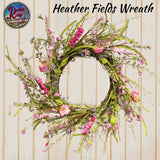 Heather Fields Wreath Choice Large 12" Center & Small 8" Center