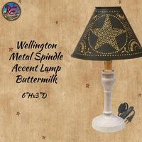 Wellington Metal Spindle Accent Lamp Black or Buttermilk