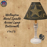 Wellington Metal Spindle Accent Lamp Black or Buttermilk