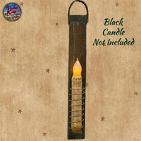Rustic Wood Primitive Barn Sconce Candle Holder 15"H Cranberry Brown, Green, Black or Ivory Tan