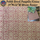 Pebble Brook Pumpkin & Cream Woven Table Top Collection