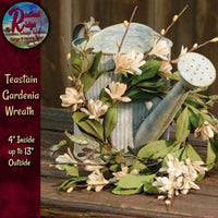 Tea-Stained Gardenia & Ivory Pip Berry Wreaths & Spray