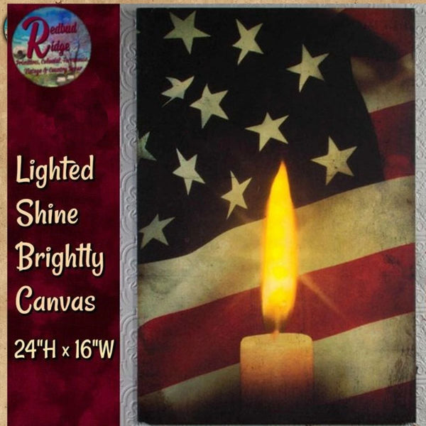 Shine Brightly Americana Radiance Lighted Canvas