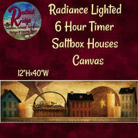 Canvas Lighted Saltbox Houses Radiance Lighted Size Choice 20" or 40"