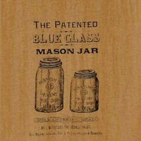 Mason Jar Tea Dyed Blue Glass Towel RAGHU