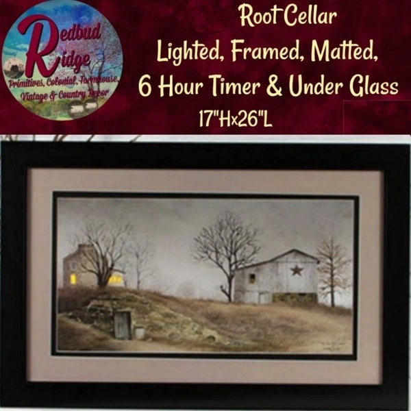 ROOT CELLAR Billy Jacobs Artist Radiance Lighted Framed, Matted under Glass