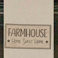 Primitive Farmhouse Home Sweet Home Osenburg Towel RAGHU