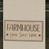 Primitive Farmhouse Home Sweet Home Osenburg Towel RAGHU