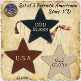 Hanging Americana 5" Stars USA Old Glory God Bless