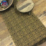 *Pebble  BROOK Black & Mustard Woven Table Top Collection