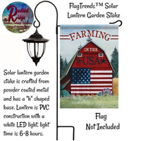 Garden Flag Holder Star, Shepherd Hook with or without Solar Lantern