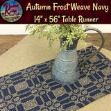 Autumn Frost Navy/Tan Table Top Collection