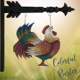 Rooster Colorful Arrow Replacement Sign Farmhouse