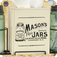 Modern Mason Jar Bathroom Caddy Mason Jars And Tissue Box Cover  SALE