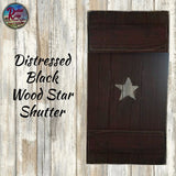 Wood Star Shutter Black or Cranberry