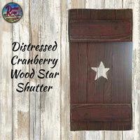 Wood Star Shutter Black or Cranberry