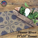 *Pioneer Weave Blue/Tan Table Runner