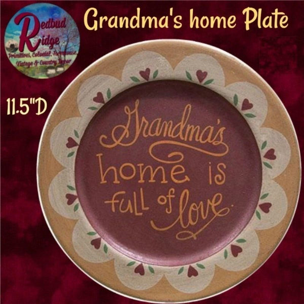 Grandma's home is full of love Plate 11.5"