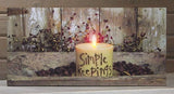 Primitive Country Colonial Folk Art Radiance Flickering SIMPLE BLESSINGS Canvas