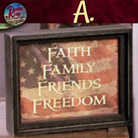 Our Country Framed Sign 3 Choice