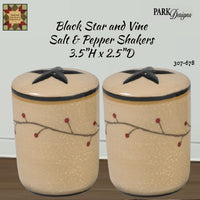 Vintage Black Star Vine Canister Collection Park Designs