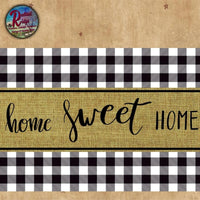 Buffalo Check Black & White Home Sweet Home Mat Rug