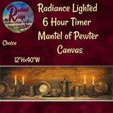Mantel of Pewter 6Hr Timer Canvas 20" or 40"
